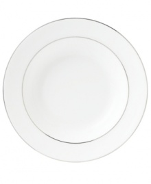 In 18th century England, Josiah Wedgwood, creator of the world famous Wedgwood ceramic ware, established a tradition of outstanding craftsmanship and artistry which continues today. The heirloom-quality Signet Platinum dinnerware pattern is designed for formal entertaining, in pristine white bone china banded with polished platinum.