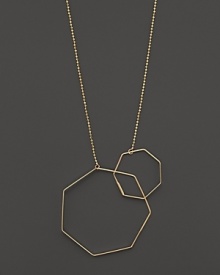 Lana's modern pendant necklace in yellow gold captures simple elegance.