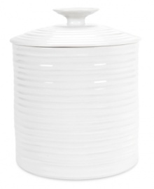 For everyday prep help, a simple canister can't be beat. This lovely and versatile canister from celebrated chef and food writer Sophie Conran is perfect for storing kitchen essentials like grains, flour, spices or even cookies.