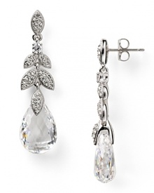 Few earrings are as hypnotic as this pair of drops from Lora Paolo. Not only does this style boast faceted teardrop crystals, but they comes cast in striking rhodium plate.