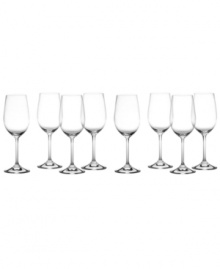 Designed to enjoy any day of the week, Vintage white wine glasses are sleek, timeless and crafted of dishwasher-safe Marquis by Waterford crystal stemware.