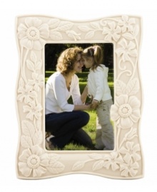 Teeming with fresh blooms, the Floral Fields picture frame from Lenox has a serene, understated elegance in graceful ivory porcelain. Qualifies for Rebate