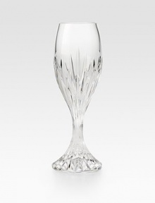 A classic beveled pattern extends down the length of a luminous highball glass crafted in pure lead crystal. From the Massena Collection 5¾ high Hand wash Made in France 