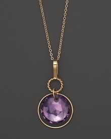 Round rosecut amethyst briolettes add rich sparkle to 14K yellow gold. By Nancy B.