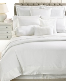 A tranquil effect is what these Martha Stewart Collection Moon Luster pillowcases create for your bed. An all white backdrop sets the scene as 500-thread count cotton fabric provides comfort and elegance.