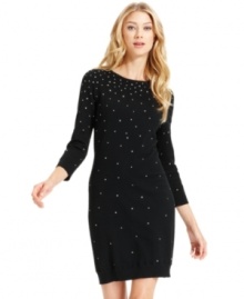 MICHAEL Michael Kors' dress features shiny studding throughout for a glamorous finishing touch.