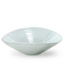 From celebrated chef and writer, Sophie Conran, comes incredibly durable dinnerware for every step of the meal, from oven to table. A ribbed texture gives this Portmeirion collection of large salad bowls the charming look of traditional hand thrown pottery. Shown in white.