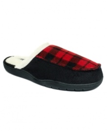 Slip into these cozy slippers by American Rag and check yourself into comfort style.