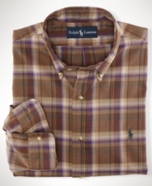 The Classic-Fit Plaid Bedford shirt is crafted in a lightweight cotton twill with a rustic pattern for a look that is both timeless and comfortable.