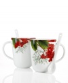 Charter Club's Red Berry mugs make every day of the season feel like a celebration in easy-care porcelain bursting with the vibrant botanicals of Christmas. With coordinating spoons.