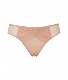 Turn up the heat with these sultry vintage-inspired briefs from Chantal Thomass - Front layered detailing, sheer panels, classic brief styling - Perfect under virtually any outfit or paired with a matching bra for stylish lounging