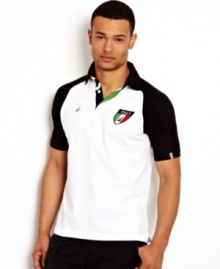 Celebrate your country in style with this Italy-inspired polo shirt from Nautica.