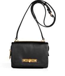 New to the Marc by Marc Jacobs family, the Goodbye Columbus crossbody bag is a timeless choice perfect for streamlining your look - Front flap with logo-engraved turnlock closure, logo-engraved metal top bar, buckled shoulder strap, 2 inside sectional pockets with top zip closures - A sleek and sophisticated choice for day and evening alike