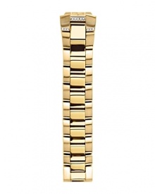 This gold-plated bracelet strap with diamond accents perfectly complements a Philip Stein watch head.