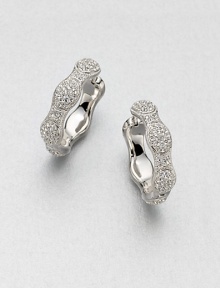 EXCLUSIVELY AT SAKS. A simply chic oval motif, encrusted in crystals for an unique piece. CrystalsRhodium-plated brassLength, about 1Hinged, post backImported 