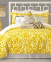 Using the Ikat dyeing technique, this Trina Turk duvet cover set adds a burst of color to your bedroom. Abstract designs provide a look of modern sophistication.