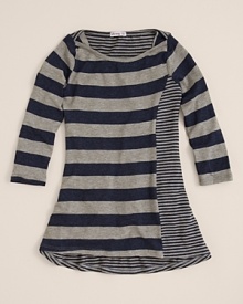 On-trend yet totally timeless too! Mixed stripes make this cute look from Little Ella.