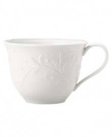 An elegant white-on-white dinnerware pattern featuring an embossed vine motif and interior glaze, the Opal Innocence Carved collection of dinnerware and dishes gets your table set for refined dining every day. Qualifies for Rebate