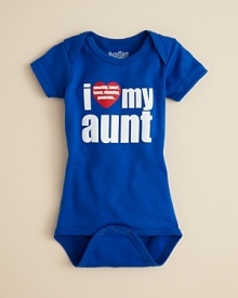 Sara Kety's cute bodysuit proclaims baby's love and affection for his mother (or father's) doting sister.