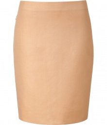 Add instant sophistication to your workweek style with this must-have pencil skirt from Akris - Front on-seam zip pocket, pencil silhouette, concealed back zip closure - Wear with fishnets, a tie-neck blouse, a slim trench, and platform pumps