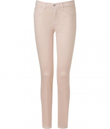 Channel the look of the moment with these trend-right nude jeans from J Brand - Classic five-pocket styling, skinny leg - Style with a boho-inspired blouse, platform pumps, and a shoulder bag