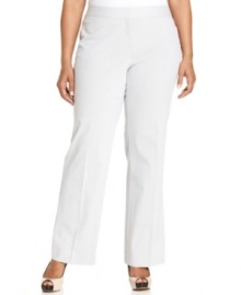 From day to polished play, Alfani's plus size straight leg pants are must-have for season-perfect style!