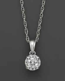 Diamond pendant set in 14K. white gold.