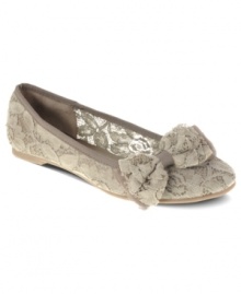 Beautifully lacy all over. CL by Laundry's Gisselle flats have a peek-a-boo silhouette that will keep your feel cute..and cool.