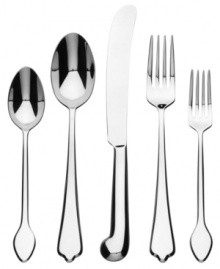 All in good taste, the Shadow flatware set mixes three distinct handle designs in polished stainless steel from Gourmet Settings. A beveled edge accentuates the distinct curves of each place setting for a uniquely styled table.