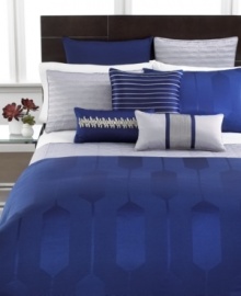 The blueprint for 5-star luxury. This Links Cobalt decorative pillow from Hotel Collection features a landscape of beaded accents for an elegant appearance. Zipper Closure.