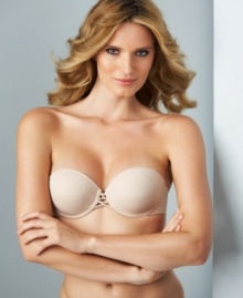 A strapless bra with a perfect fit: you'll fall for the adorable crisscross detailing and stay-put style of this Wacoal must-have. Style #65442