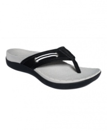 Deliberately cute and durable. White Mountain's Cliffs First wedge thong sandals are an easy choice when you're looking for something sporty and casual.