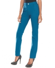 Designed in the richest hue, these petite straight leg pants from INC master refined, trend-right style.