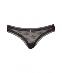 Turn up the heat with these ultra-feminine briefs from Elle MacPherson Intimates - Lace-detailed waistband and hem, all-over floral lace, front crystal embellishment - Perfect under virtually any outfit or paired with a matching bra for stylish lounging