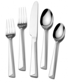 A stylish table takes shape with Alliance Frost place settings. Matte detail in the handles creates a striking geometric design in the casual flatware set from International Silver.