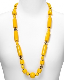 Channel mod sixties style with kate spade new york's enamel bead necklace in punch primary colors.