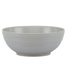 Elegance comes easy with the Fair Harbor pasta bowl. Durable stoneware in an oyster-gray hue is half glazed, half matte and totally timeless. From the kate spade new york dinnerware collection.