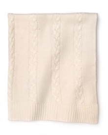 Wrap your little one in cableknit cashmere with this sumptuous Aqua blanket.