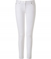 Perfect for building the foundation of your warm weather looks, Michael Kors pristine white skinnies are as chic as they are flattering - Five-pocket style with zippered back pockets, zip fly, button closure, belt loops - Slim fit - Wear with bright tops and chunky statement jewelry