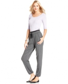 Go for a laidback-downtown look with these heather-knit RACHEL Rachel Roy pants -- be sure to pair it with booties or heels!