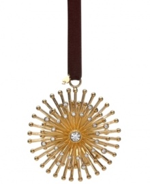 Bursting with whimsy, this gold-plated ornament from kate spade new york is destined for holiday stardom. With spade charm.