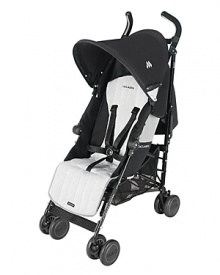 Maclaren's lightest stroller, the Quest offers essential features like a one-hand fold mechanism, a UV protected window and extendable leg rest.