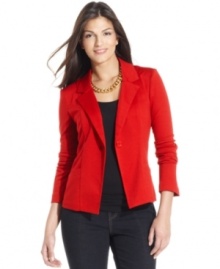 Pull together your outfit with this statement-making, single-button blazer from ECI.