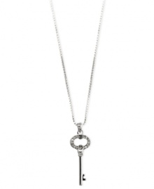 The secret to great style is simple, it's all in the sparkle. Anne Klein's shimmering key pendant feature pave glass accents and an elegant design. Set in silver-tone mixed metal. Approximate length: 16 inches + 2-inch extender. Approximate drop: 1 inch.