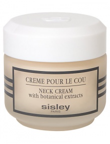 A luxurious cream specially formulated for the throat area, which is exceptionally prone to dehydration and visible signs of aging. Contains botanical extracts of Lady's Mantle and Rhatany, both known for their natural toning and tightening properties. Light texture absorbs quickly, leaving no stain or residue. Helps maintain a youthfully smooth appearance with regular use. Ideal for all skin types. 1.6 oz. Made in France. 