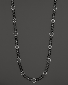 Detailed with diamonds and 18K white gold, Charriol's Modern Cable Mix necklace lends a bold look.