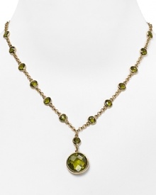 Introduce Carolee's elegant style into your look with this pendant necklace, crafted of gold plate and accented by inset stones.