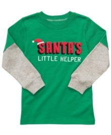 'Tis the season to be jolly. Share the joy of the holiday season with Carter's layered style t-shirt. Makes a great gift.