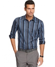 Keep it simple and still standout with this striped shirt from Tasso Elba.