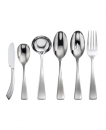 Create a super-chic table setting with modern flatware from Oneida. A smooth, curvaceous profile and polished finish make this 5-piece hostess set easy on the hands and eyes.